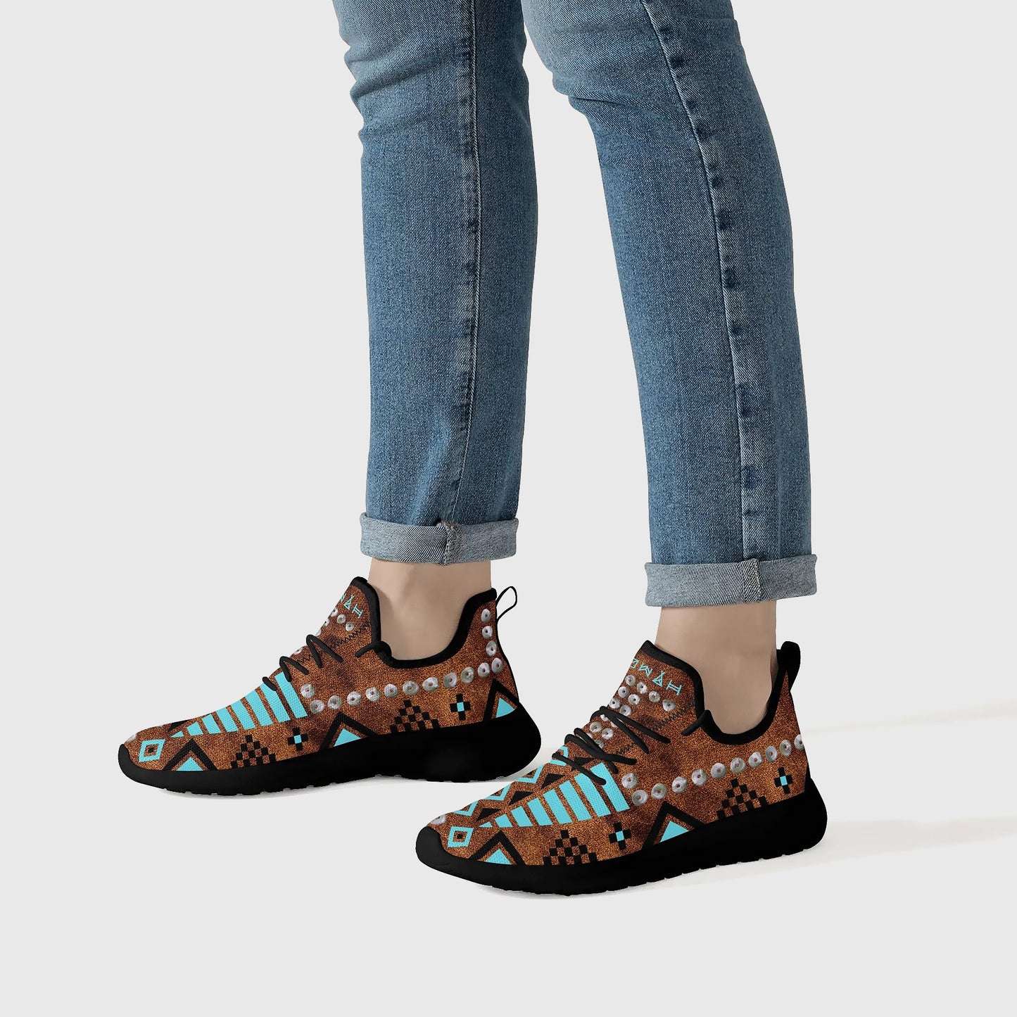 brown*indigenous*native*american*customizable*shoes*men