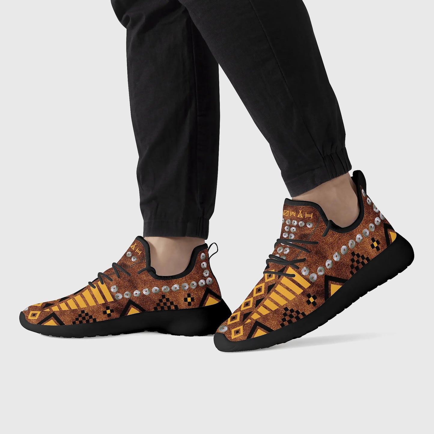 brown*indigenous*native*american*customizable*shoes*men