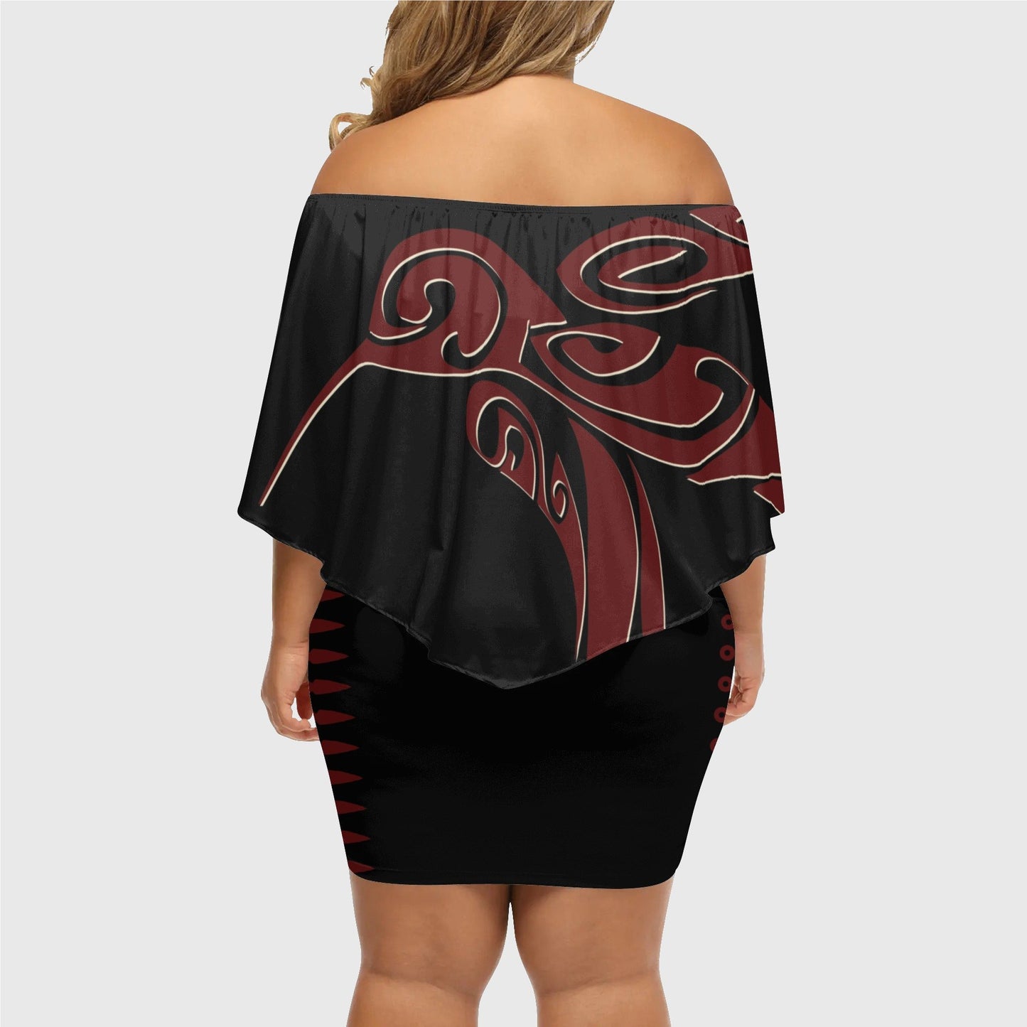 black*indigenous*native*american*hummingbird*wrap*dress*women's