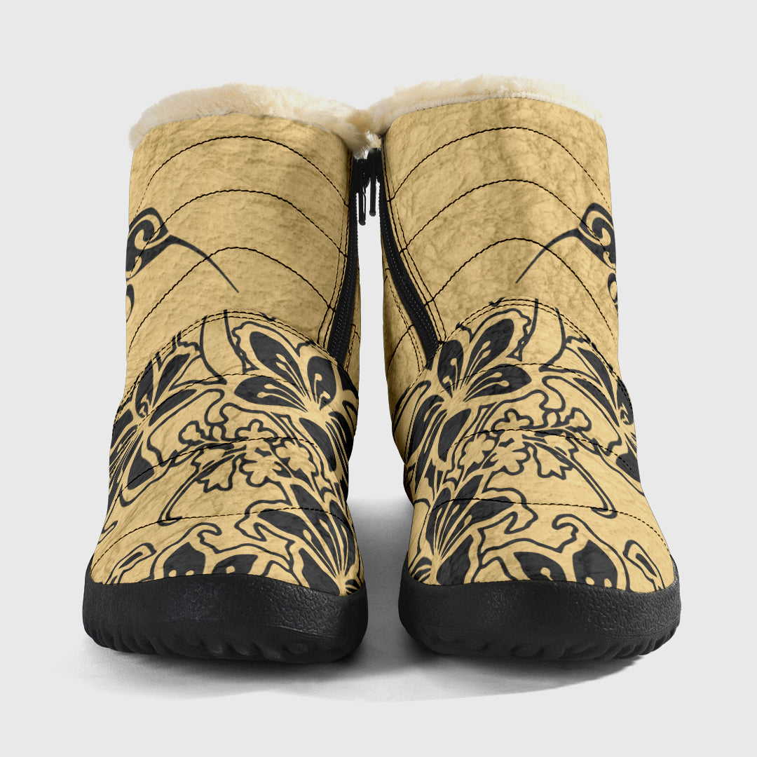 natural*indigenous*native*american*hummingbird*insulated-Boots*winter*boots*zipper-boots*snow-boots*women