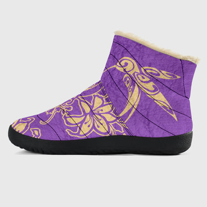 purple*indigenous*native*american*hummingbird*insulated-Boots*winter*boots*zipper-boots*snow-boots*women