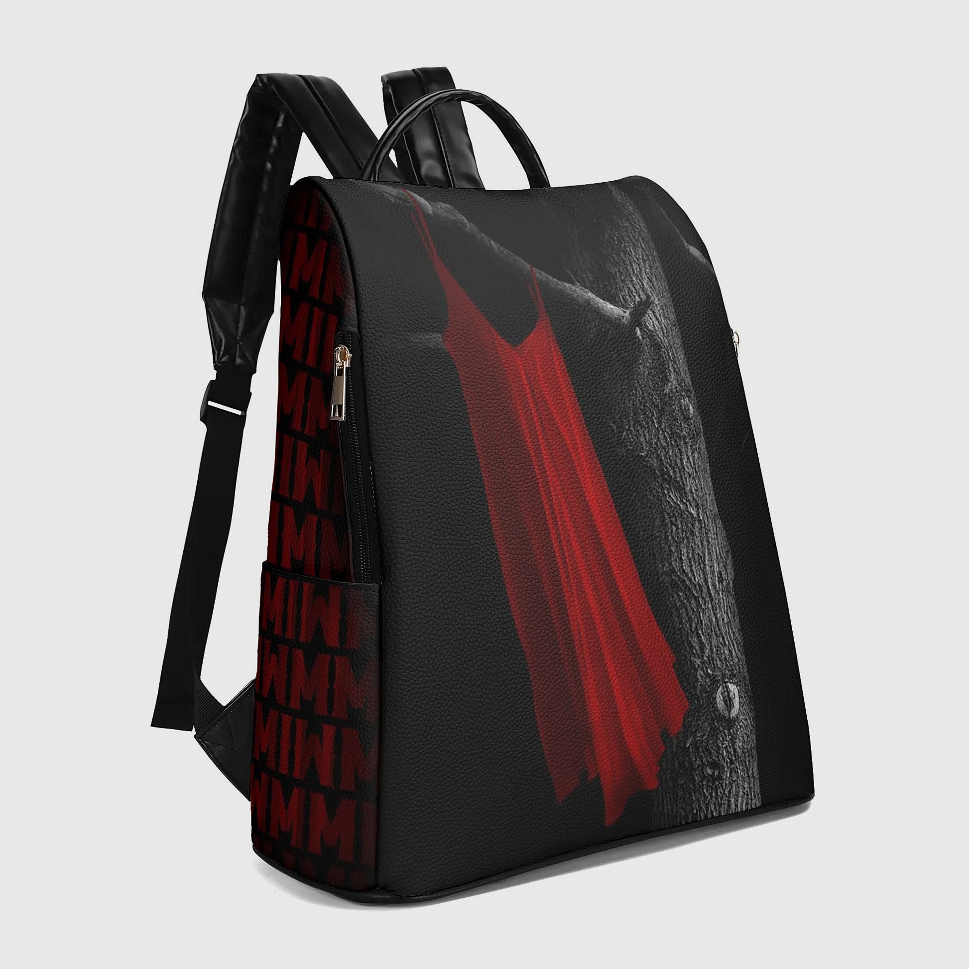 black*red*dress*MMIW*indigenous*native*american*eagle*feather*backpack*bag*women*men