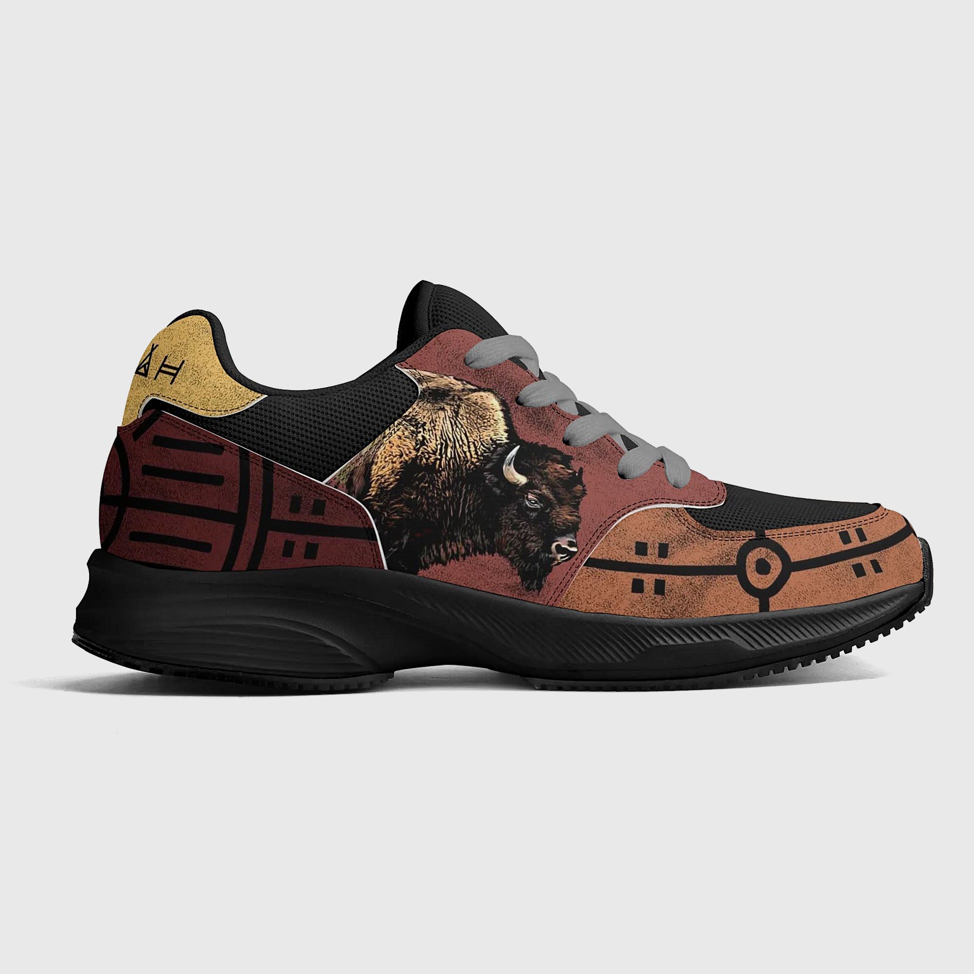 black*indigenous*native*american*buffalo*shoes*sneakers*unisex