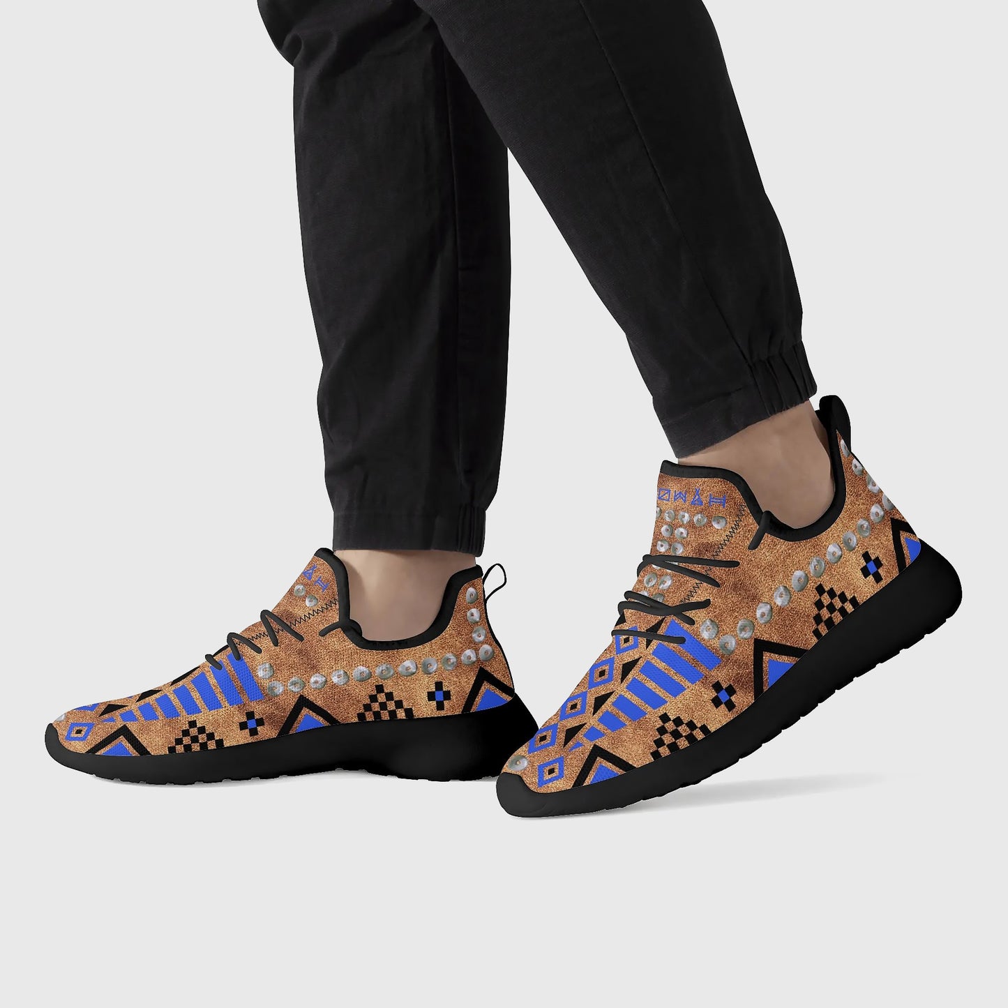 tan*indigenous*native*american*customizable*shoes*men