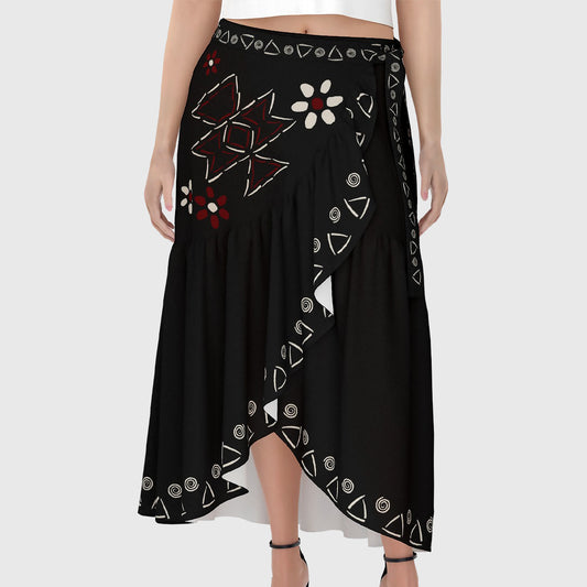black*indigenous*native*american*butterfly*wrap*skirt*women
