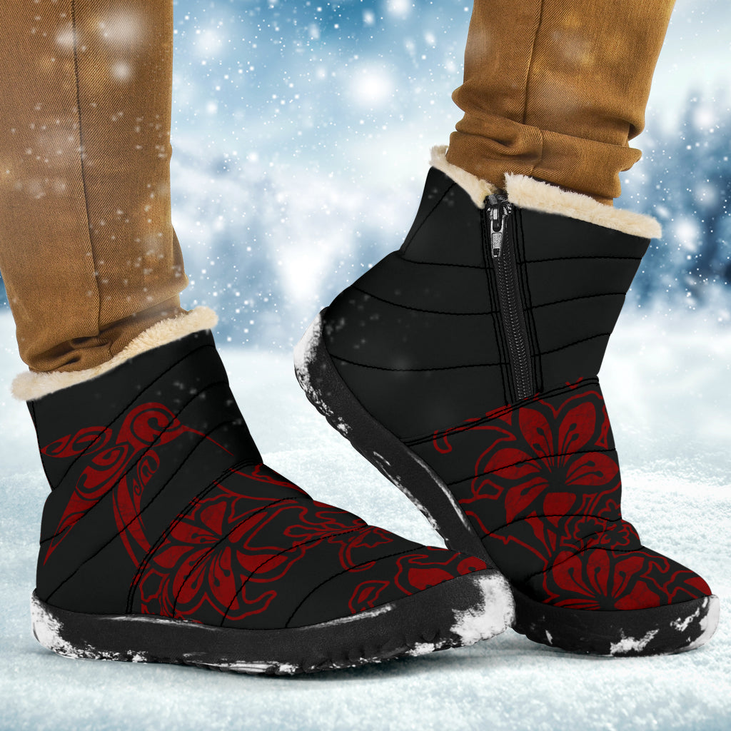 black*indigenous*native*american*hummingbird*insulated-Boots*winter*boots*zipper-boots*snow-boots*women