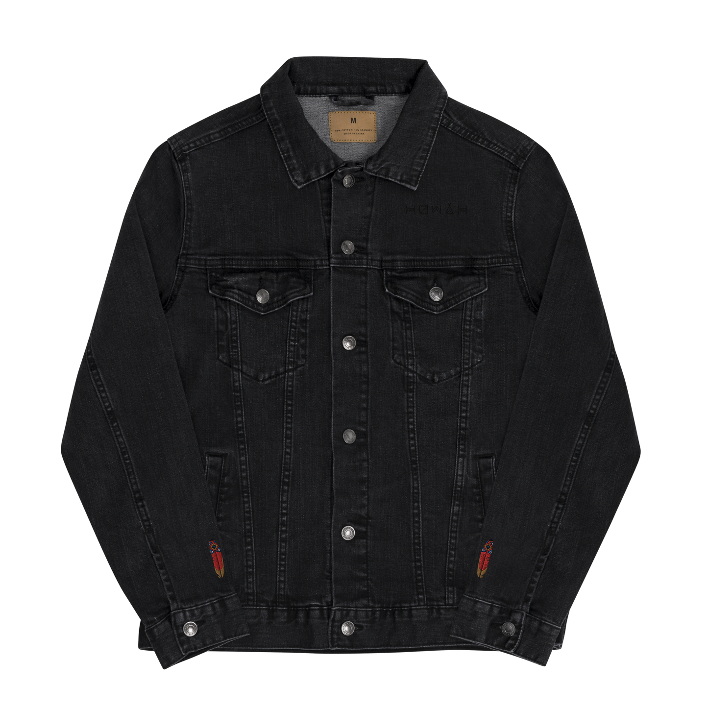 black*indigenous*native*american*bear*jean*denim*jacket